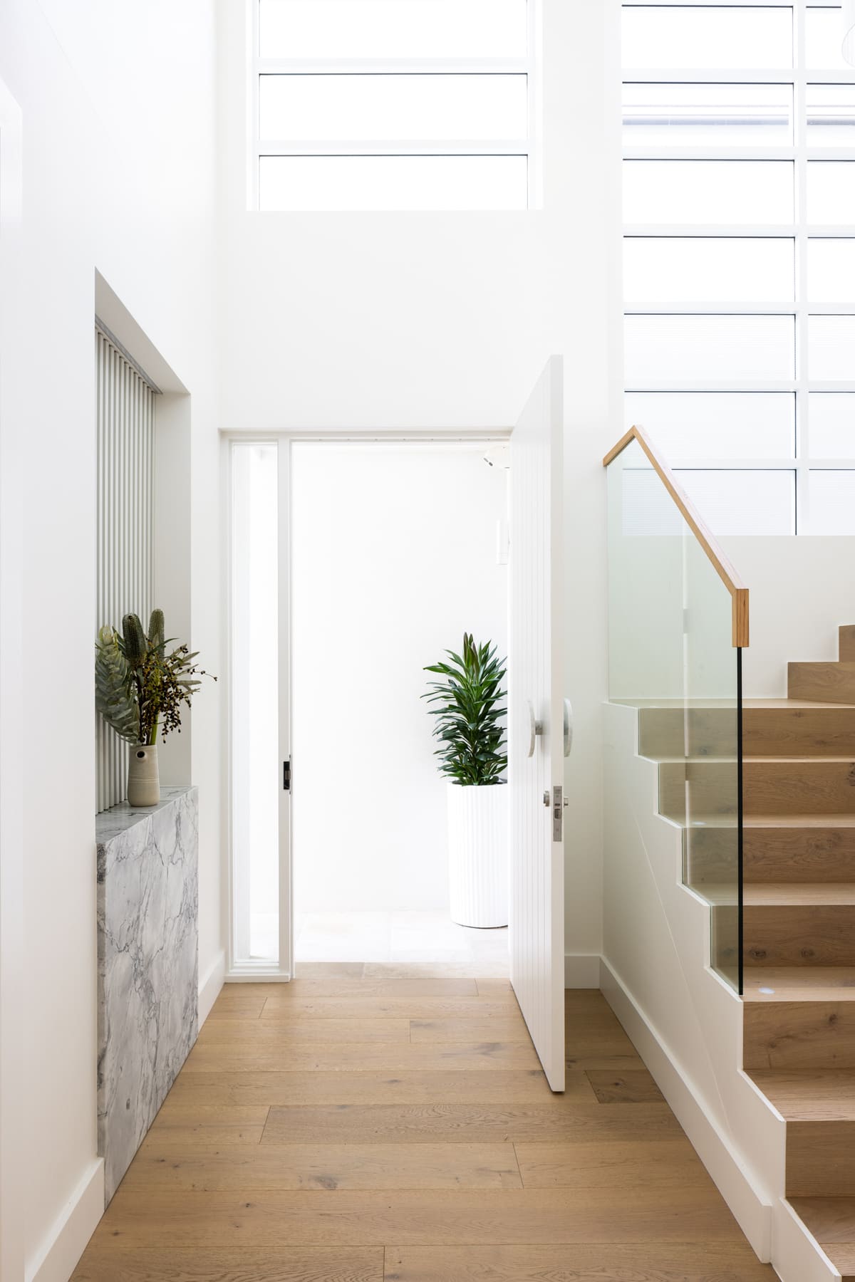 Entry hallway and staircase, built by Structure Building